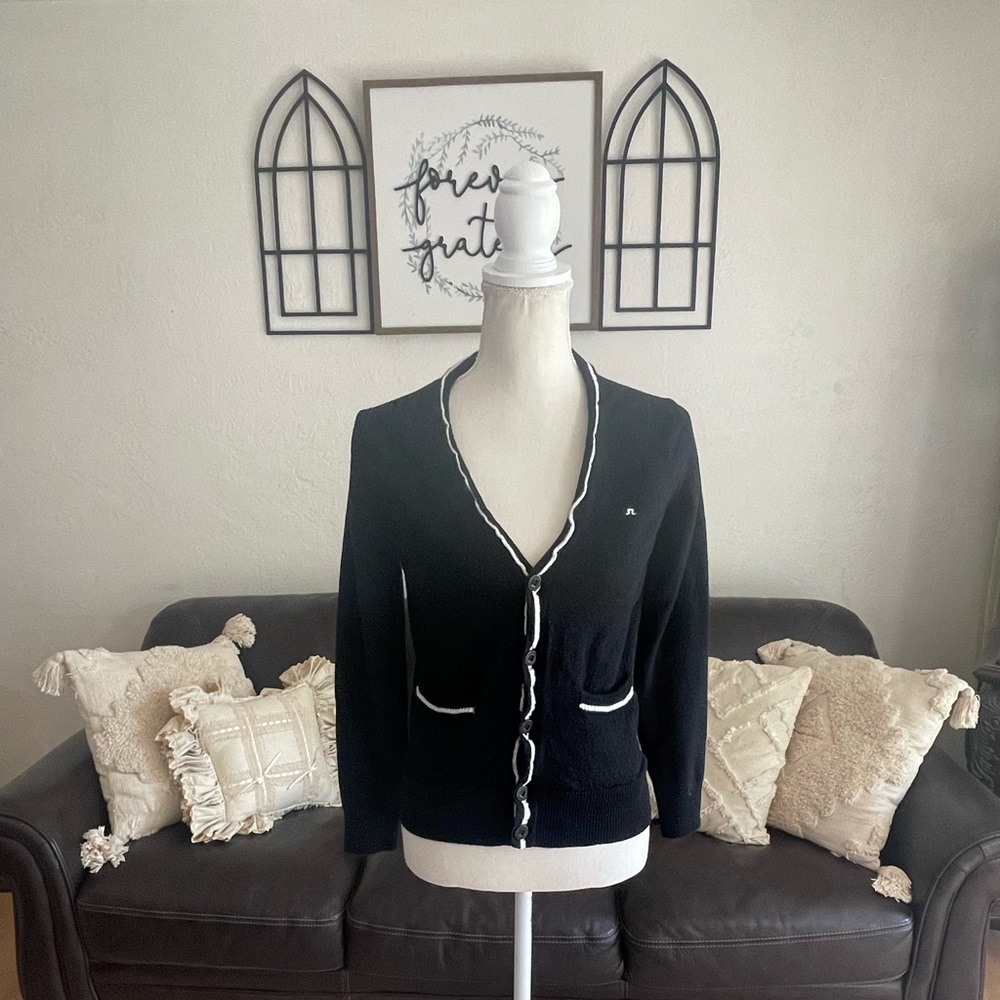 J. Lindeberg 100% Merino Wool Womans Size Medium Cardigan